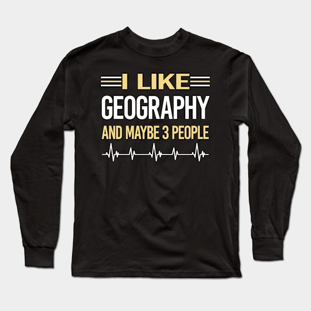 3 People Geography Long Sleeve T-Shirt by symptomovertake